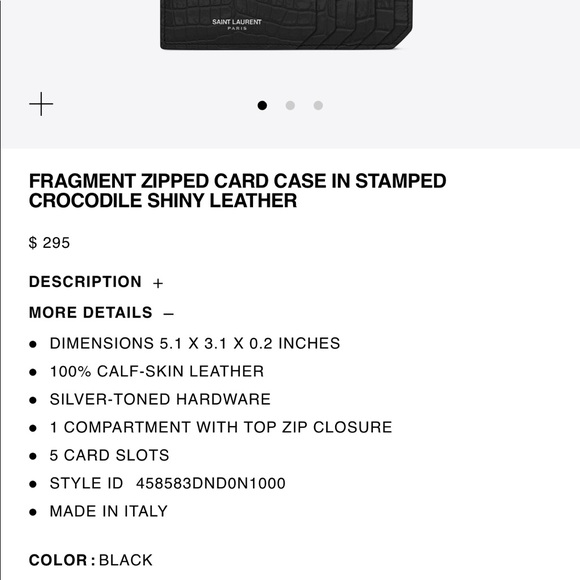 SOLD❌YSL Fragments Zipped Cardholder - Picture 7 of 7